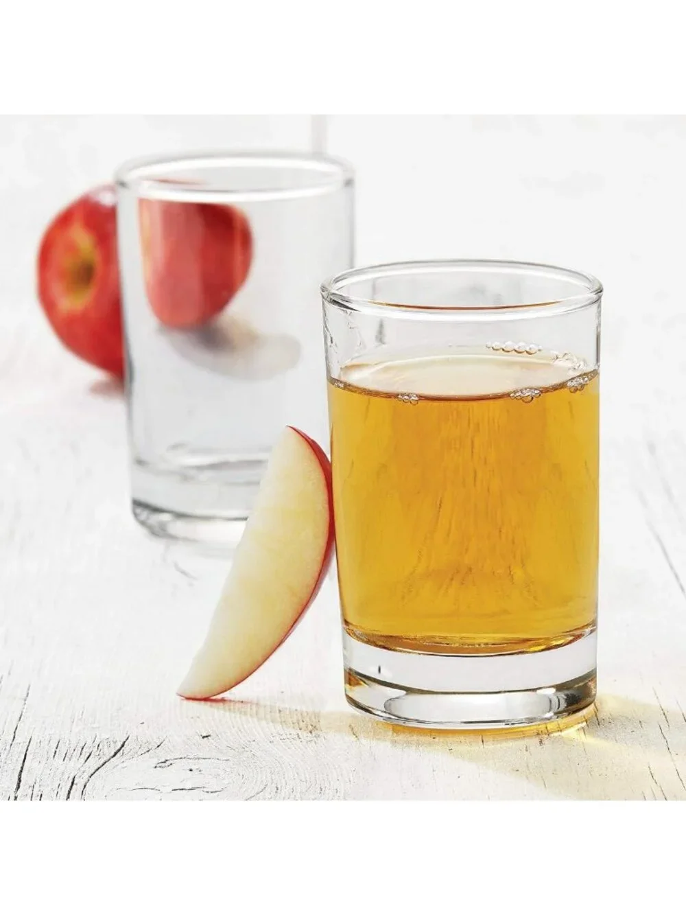 Set of 4 Heavy Base Juice Glasses, 5.5 oz Clear Drinkware, Perfect for Home Bar